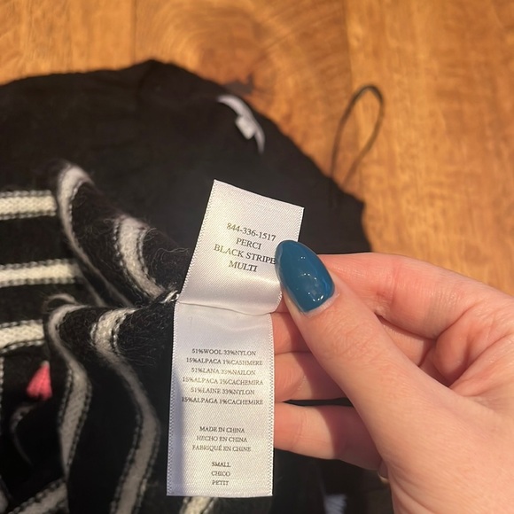 Rails Woman’s Perci Black Stripe Multi Sweater Size S - Picture 5 of 5